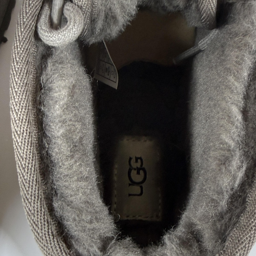 UGG Boots Mens Size 10 Gray Suede Chukka Wool Lined Ankle Winter Casual Comfort - Picture 5 of 10